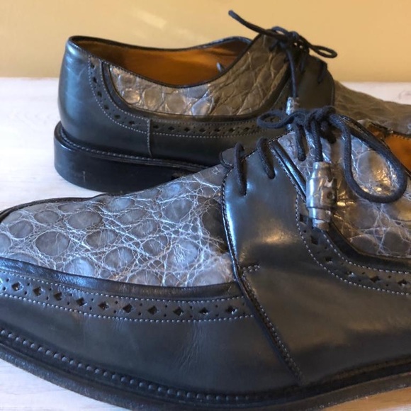 Original Mezlan Aligator & Leather shoes Size 12